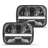 BICYACO 2PCS 105W 7x6 led headlight Reflector 5x7 led headlight White DRL Amber Turn Signal H6054 H5054 Hi/Lo Sealed Beam Headlamp Compatible with Jeep Wrangler YJ Cherokee XJ Kenworth T300 - Retail: 