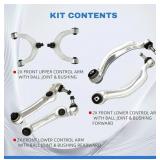 Front Upper and Lower Control Arm with Ball Joint, Suspension Control Arm Kit 6 Pcs Compatible with BMW 5 7 Series 535i GT 550i GT 740i 740Li 750i 760Li Alpina B7 Front Control Arm Kit - Retail: $334