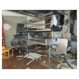 Commercial 10ft Kitchen Stainless Steel Prep Station with Hand Sink