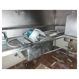Commercial 10ft Kitchen Stainless Steel Prep Station with Hand Sink