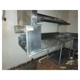 Commercial 10ft Kitchen Stainless Steel Prep Station with Hand Sink
