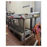 Commercial 5.5ft Stainless Steel Prep Table with Dunnage Rack
