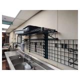 Commercial 19ft Stainless Steel 3-Compartment Sink with Wall Shelving