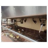 Commercial 19ft Stainless Steel 3-Compartment Sink with Wall Shelving