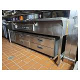Commercial Stainless Steel Pizza Oven with Storage Drawers