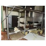 Commercial Stainless Steel Prep Counter with 8-Valve Beverage Dispenser System