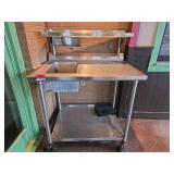 Stainless Steel Commercial Rolling Prep Table