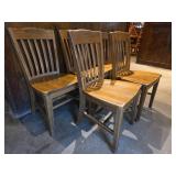 Solid Wooden Chairs - Set of 5