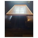 Restaurant Wall-Mounted Booth Table with Terracotta Tile Top