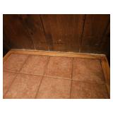 Restaurant Wall-Mounted Booth Table with Terracotta Tile Top