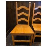 Wood Ladder Back Dining Chairs - Set of 4
