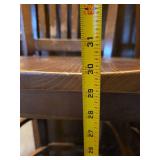 Solid Wood Slat Back Bar Stools - Set of 4