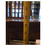 Solid Oak Bar Stools with Slat Back - Set of 3