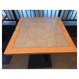 French Terracotta Tile Top Restaurant Table