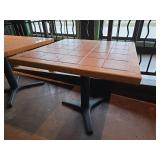 French Terracotta Tile Top Restaurant Table