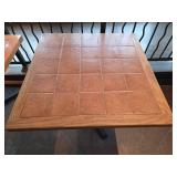 French Terracotta Tile Top Restaurant Table