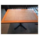 French Terracotta Tile Top Restaurant Table