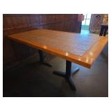French Terracotta Tile Top Restaurant Table