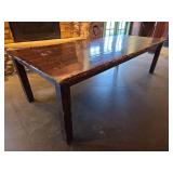 Large 9Ft Dark Wood Farm Table