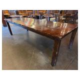 Large 9Ft Dark Wood Farm Table