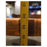 Round Oak with French Terracotta Tile Pedestal Dining Table