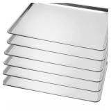 6 Pack Full Size Baking Sheet Pan Aluminum Commercial Pan for Oven Freezer Bakery Hotel Restaurant 26\" x 18