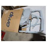 Drive Medical Folding Steel Bedside Commode Chair - Portable 3-in-1 Toilet Solution - Adjustable Height - 7.5 Qt Bucket Included - Durable Powder-Coated Steel Frame - Supports Up To 350 Lb