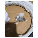 Round Nesting Coffee Table Set of 2, Modern Glass Nesting Tables, Stacking Minimalist End Table for Living Room Bedroom Small Space, Clear Tempered Glass and Black