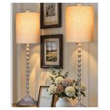Rustic Farmhouse Buffet Lamps Set of 2, 30\" Tall Table Lamps with Metal Base & Linen Shade UL Certified, Perfect for Adding a Warm, Cozy Glow to Living Rooms, Dining Rooms & Entryways