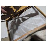 qmmp Modern Wooden Wall Sculptures - Set of 3 - Home Decor Accent - Large Wall Art for Living Room, Bedroom, Office - Easy Installation (Walnut, Large - Tree Leaves)