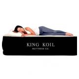 King Koil Luxury Twin Air Mattress with Built in Pump  20" Double High Twin Size Premium Airbed  Inflatable Blow Up Mattress  Waterproof