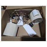 Hamilyeah Woven Table Lamps Set of 2, Farmhouse Lamps for Nightstand with On/Off Switch, Bedside Lamps with Fabric Shade, Modern Simple Lamps for Bedroom, Living Room,Home Office