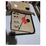 HUANUO Adjustable TV Tray Table - TV Dinner Tray on Bed & Sofa, Comfortable Folding Table with 6 Height & 3 Tilt Angle Adjustments (Black)