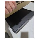 HUANUO Adjustable TV Tray Table - TV Dinner Tray on Bed & Sofa, Comfortable Folding Table with 6 Height & 3 Tilt Angle Adjustments (Black)