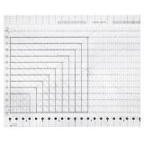 XL Slotted Quilting Ruler -17-3/4in x 22in, Compatible with CGRGE1XL, Upgrade Clear Acrylic Non-Slip Long Arm Sewing Ruler for Fabric Strip Cutting, Crafting & Patchwork Template, Quilting Supplies