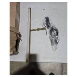 9W Picture Light Plug in, 24\" Adjustable LED Art Light with Remote Control, Dimmable Wall Light for Picture Display Dartboard Art Work (Gold