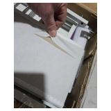 Furnulem White Dresser with 5 Drawers, Vertical Storage Tower Fabric Dresser for Bedroom, Hallway, Entryway, Nursery, Closet Organizer, Nightstand Bedside Table Furniture, Sturdy Steel Frame, Wood Top