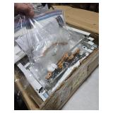 Furnulem White Dresser with 5 Drawers, Vertical Storage Tower Fabric Dresser for Bedroom, Hallway, Entryway, Nursery, Closet Organizer, Nightstand Bedside Table Furniture, Sturdy Steel Frame, Wood Top