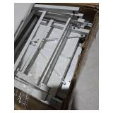 Furnulem White Dresser with 5 Drawers, Vertical Storage Tower Fabric Dresser for Bedroom, Hallway, Entryway, Nursery, Closet Organizer, Nightstand Bedside Table Furniture, Sturdy Steel Frame, Wood Top