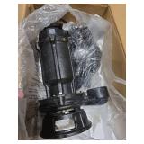 Aquastrong Sewage Grinder Pump, Cast Iron Effluent Pump, Auto Float Switch for Basement Sump Basin and Sewage Well, Black, 2 inch Discharge(115V 1HP 4300GPH Grinder)