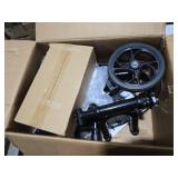 350 Lbs Capacity Foldable All Terrain Knee Scooter Walker - Economical Foot Injury Crutch Alternative - Black