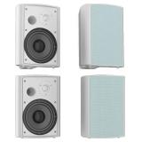 Herdio 6.5 Inches Outdoor Speakers Wired Waterproof Passive,Wall Mount Speakers with 800 Watts Powerful Bass for Home Patio Garden Covered Deck,All-Weather Durability,White(2 Pairs)
