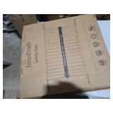 InnoTruth 29.5 - 40.75" Baby Gate for Stairs, 30\" Tall Dog Gates for Doorways & Hallways, Safety Gate for Kids & Pets, Pressure-Mounted Walk-Through with Dual Lock & 2-Way Swing, White