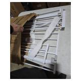 InnoTruth 29.5 - 40.75" Baby Gate for Stairs, 30\" Tall Dog Gates for Doorways & Hallways, Safety Gate for Kids & Pets, Pressure-Mounted Walk-Through with Dual Lock & 2-Way Swing, White