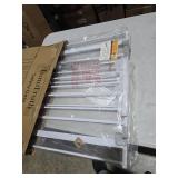 InnoTruth 29.5 - 40.75" Baby Gate for Stairs, 30\" Tall Dog Gates for Doorways & Hallways, Safety Gate for Kids & Pets, Pressure-Mounted Walk-Through with Dual Lock & 2-Way Swing, White