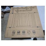 Cumbor 29.7-46\" Baby Gate for Stairs, Gifts for Mom-Auto Close Dog Gate for The House, Easy Install Pressure Mounted Pet Gates for Doorways, Easy Walk Thru Wide Safety Gate for Dog, Gray