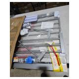 Cumbor 29.7-46\" Baby Gate for Stairs, Gifts for Mom-Auto Close Dog Gate for The House, Easy Install Pressure Mounted Pet Gates for Doorways, Easy Walk Thru Wide Safety Gate for Dog, Gray