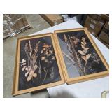 Kousne Dark Botanical Canvas Wall Art Vintage Moody Floral Prints with Wood Frame Dark Academia Aesthetic Gallery Painting Wall Decor for Living Room Bedroom or Office 12x16 Inch Set of 2