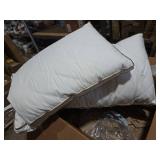 puredown Goose Feathers and Down Pillow for Sleeping Hotel Collection Bed Pillows, Gusseted, Standard/Queen, Set of 2