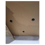 CLXEAST 24 Inch LED Illuminated Outdoor Clocks Waterproof with Thermometer & Hygrometer, Large Lighted Metal Wall Clock with Smart Night Light Sensor,Grey Oak Finish,House Warming Gifts New Home